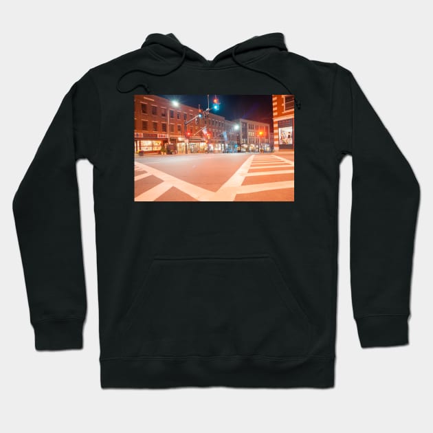 Interesting street level perspective Brattleboro Historic Downtown Hoodie by brians101